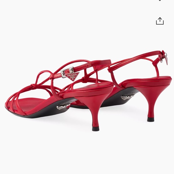 Prada Heeled Leather Sandals - Picture 2 of 13